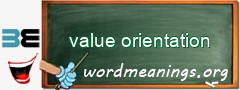 WordMeaning blackboard for value orientation